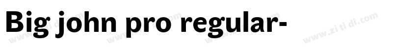 Big john pro regular字体转换